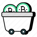 bitcoin mining cart, cryptocurrency mining cart, crypto, btc mining cart, digital currency