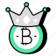 bitcoin crown, cryptocurrency crown, crypto, btc, digital currency 