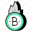 bitcoin burn, cryptocurrency, crypto, btc, digital currency 