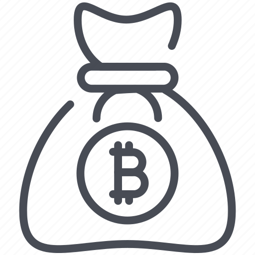 Bag, bitcoin, cryptocurrency, finance, money, money bag, savings icon - Download on Iconfinder
