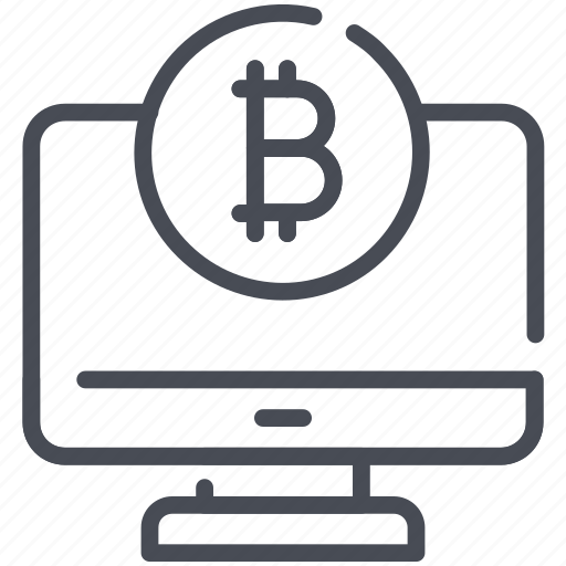 Bitcoin, computer, cryptocurrency, display, lcd, monitor, profit icon - Download on Iconfinder
