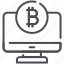 bitcoin, computer, cryptocurrency, display, lcd, monitor, profit 