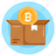 bitcoin package, bitcoin parcel, bitcoin box, bitcoin delivery, delivery box 