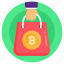 bitcoin bag, bitcoin shopping, bitcoin buying, cryptocurrency shopping, bitcoin purchase 