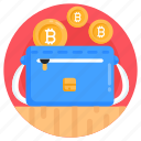 bitcoin wallet, bitcoin purse, handbag, cryptocurrency purse, savings