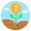 business growth, money growth, bitcoin growth, bitcoin plant, cryptocurrency