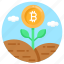 business growth, money growth, bitcoin growth, bitcoin plant, cryptocurrency 