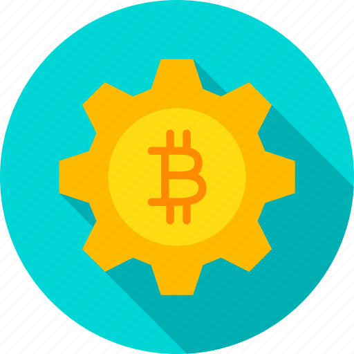 Bitcoin, cogwheel, cryptocurrency, gear, gearwheel, technology, wheel icon - Download on Iconfinder