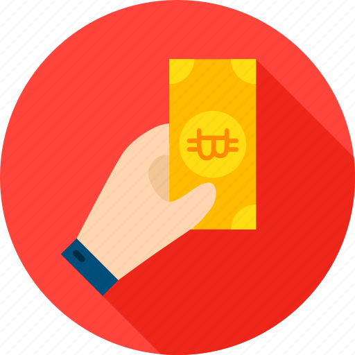 Banknote, bit, bitcoin, coin, cryptocurrency, hand, payment icon - Download on Iconfinder