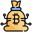 bitcoin, bag, coin, money, currency 