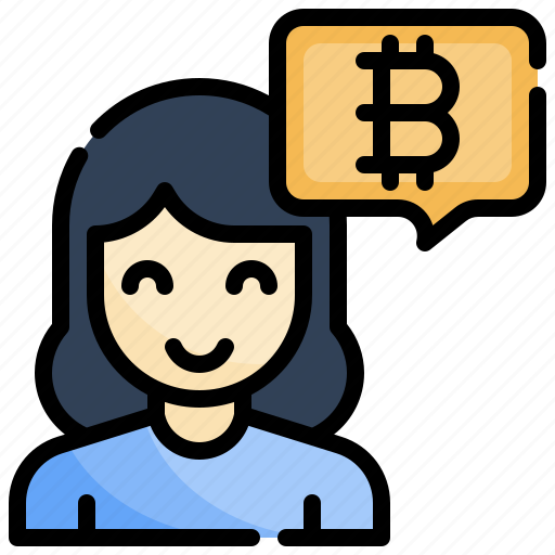 Chat, bitcoin, conversation, woman, communications, talk icon - Download on Iconfinder