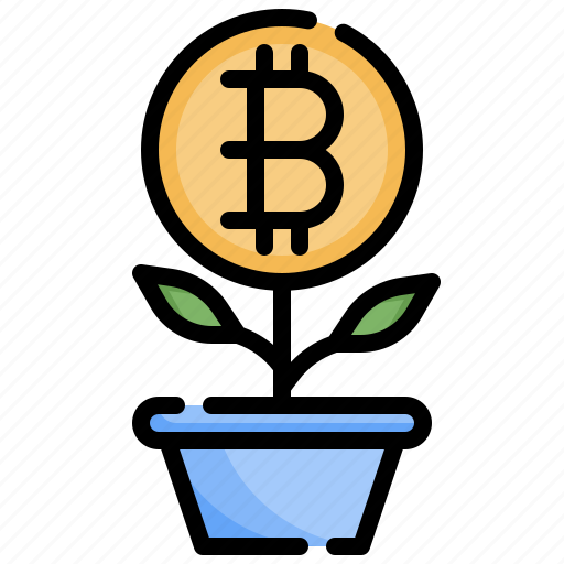 Plant, bitcoin, cryptocurrency, growth, sprout icon - Download on Iconfinder