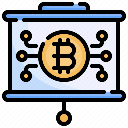 Presentation, bitcoin, reporter, analysis, statistics icon - Download on Iconfinder