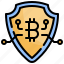 shield, cryptocurrency, bitcoin, currency, secure 