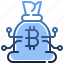 bitcoin, bag, coin, money, currency 