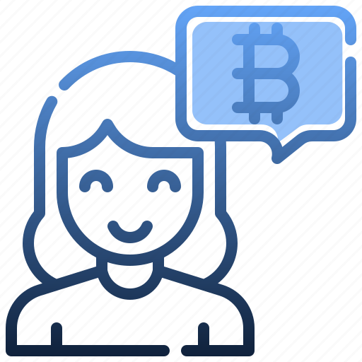 Chat, bitcoin, conversation, woman, communications, talk icon - Download on Iconfinder