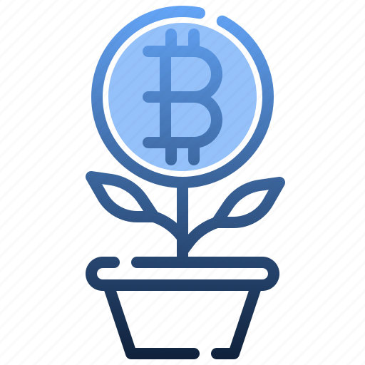 Plant, bitcoin, cryptocurrency, growth, sprout icon - Download on Iconfinder