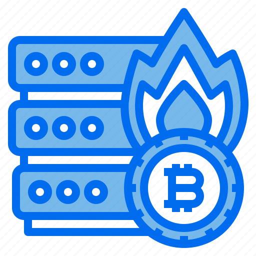Bitcoin, crisis, computer, fire icon - Download on Iconfinder