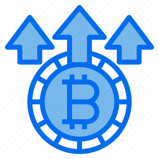 Growth, bitcoin, up, arrows, currency, business icon - Download on Iconfinder
