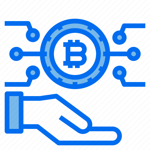 Hand, payment, bitcoin, currency icon - Download on Iconfinder