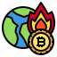 bitcoin, crisis, global, fire 