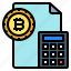 bitcoin, file, calculator, finance 