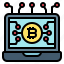 bitcoin, laptop, coding, currency, business 