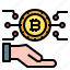 hand, payment, bitcoin, currency 