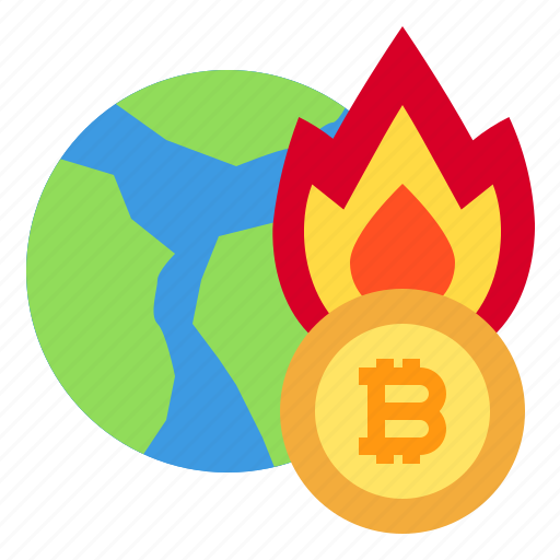 Bitcoin, crisis, global, fire icon - Download on Iconfinder
