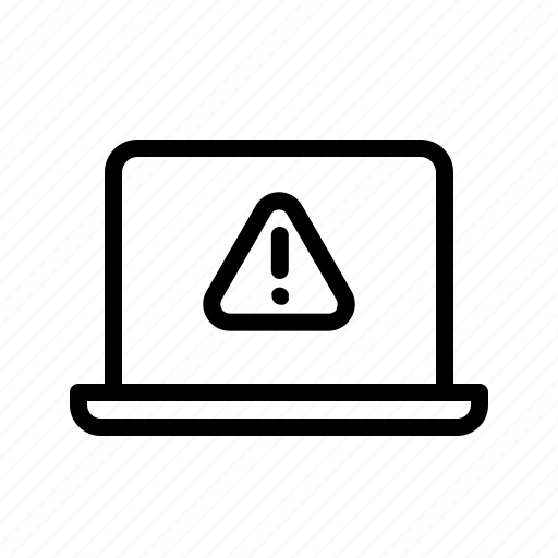Alert, danger, laptop, warning icon - Download on Iconfinder