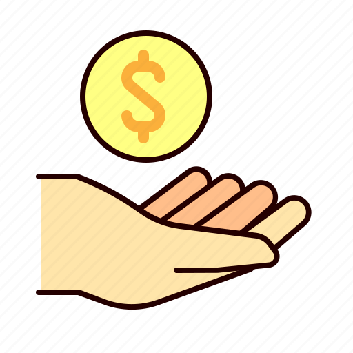 Dollar, hand, income, finance icon - Download on Iconfinder