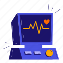 cardiogram, heart, pulse, electrocardiogram, ecg monitor, medical, healthcare, medical center, hospital