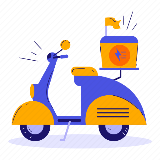 Delivery bike, scooter, food delivery, order, restaurant, shipping, delivery icon - Download on Iconfinder