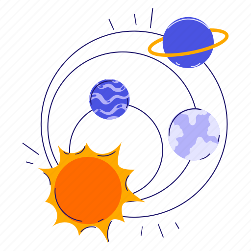 Planetary, solar, system, rotation, rotate, space, astronomy illustration - Download on Iconfinder