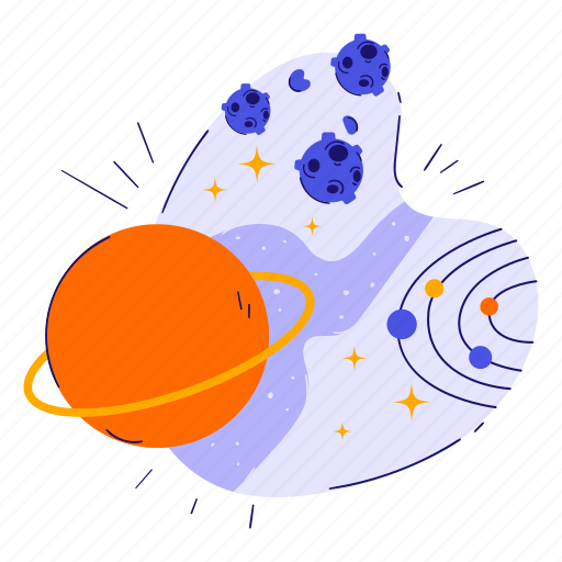 Space, galaxy, planet, planets, system, planetary, astronomy illustration - Download on Iconfinder