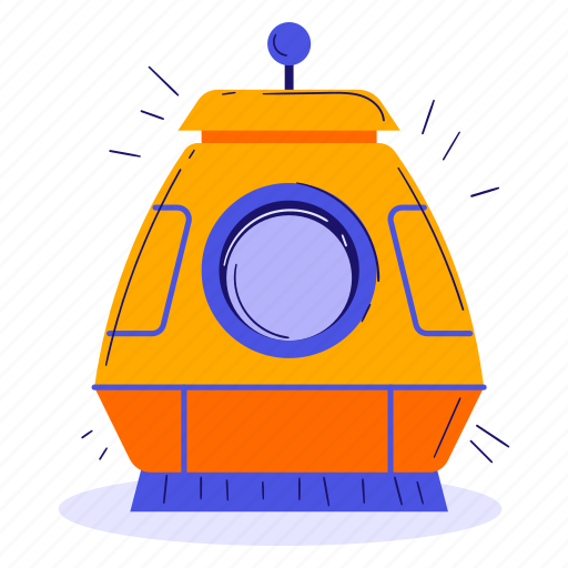 Space capsule, spaceship, spacecraft, astronaut, vehicle, space, astronomy illustration - Download on Iconfinder