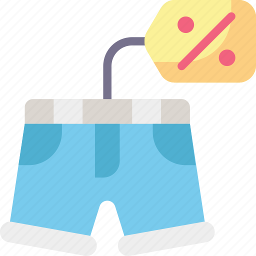 Discount, garment, summertime, shorts, clothes, denim shorts icon - Download on Iconfinder