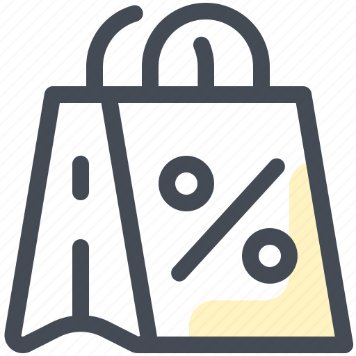 Discount, shopping, bag, sale, percentage, black, friday icon - Download on Iconfinder