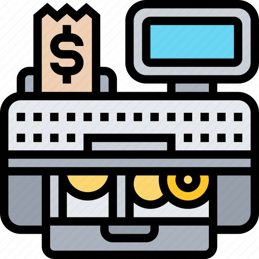 Cashier, register, machine, payment, receipt icon - Download on Iconfinder