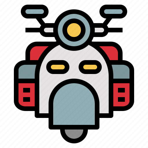 Courier, delivery, scooter, motorbike, parcel icon - Download on Iconfinder