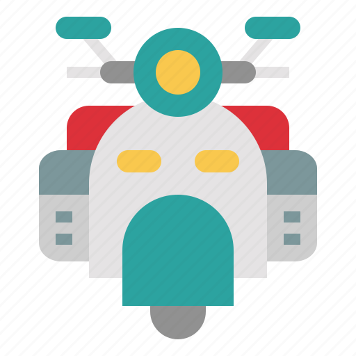 Courier, delivery, scooter, motorbike, parcel icon - Download on Iconfinder