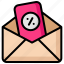 email, discount, envelope, percent, letter 