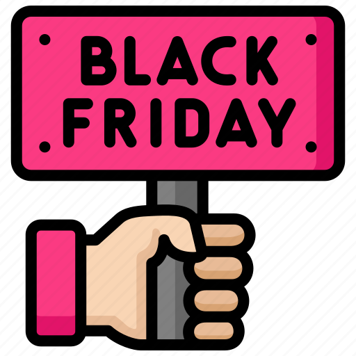 Black, friday, sign, hand, signboard icon - Download on Iconfinder