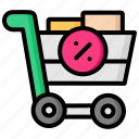 discount, cart, buy, trolley, ecommerce