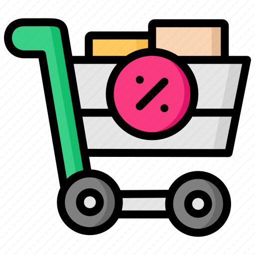 Discount, cart, buy, trolley, ecommerce icon - Download on Iconfinder