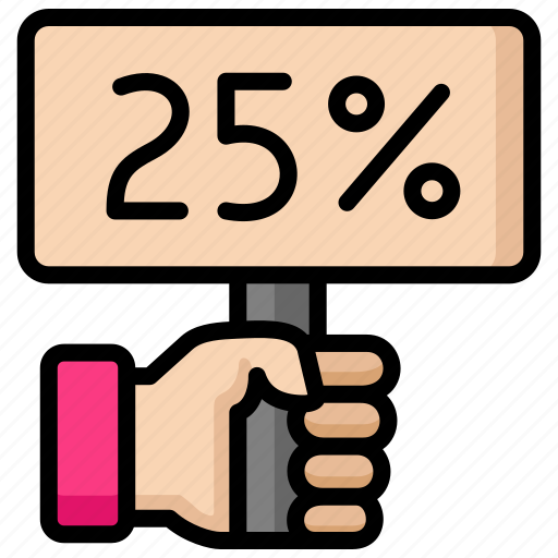 Sale, 25 percent, discount, price, ecommerce icon - Download on Iconfinder