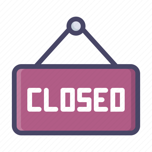 Close, closed, hang, hanger, shop, shopping, sign icon - Download on Iconfinder