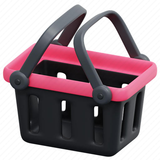 Basket, black, friday, commerce, shopping, shop, store 3D illustration - Download on Iconfinder