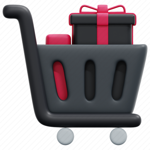 Cart, black, friday, discount, sale, shop, shopping 3D illustration - Download on Iconfinder
