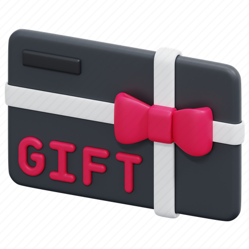 Gift, card, voucher, coupon, discount, present, 3d 3D illustration - Download on Iconfinder